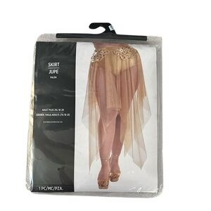 Sheer Gold Skirt with Embellished Waist